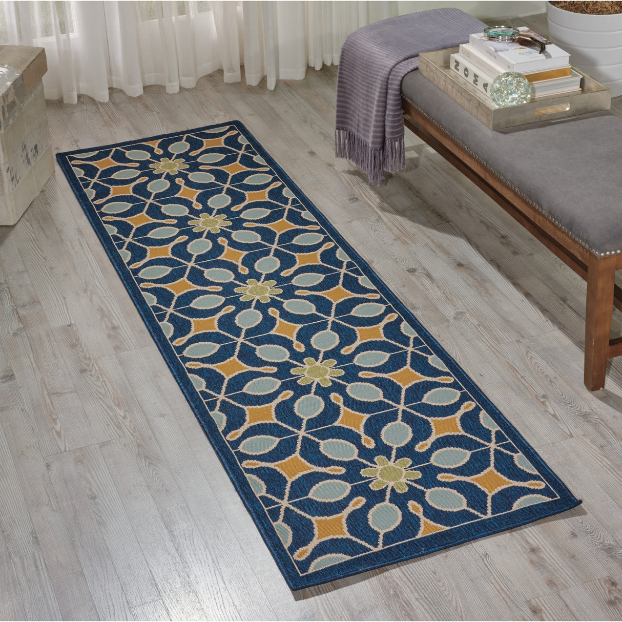 Nourison Caribbean Contemporary Floral Indoor/ Outdoor Area Rug