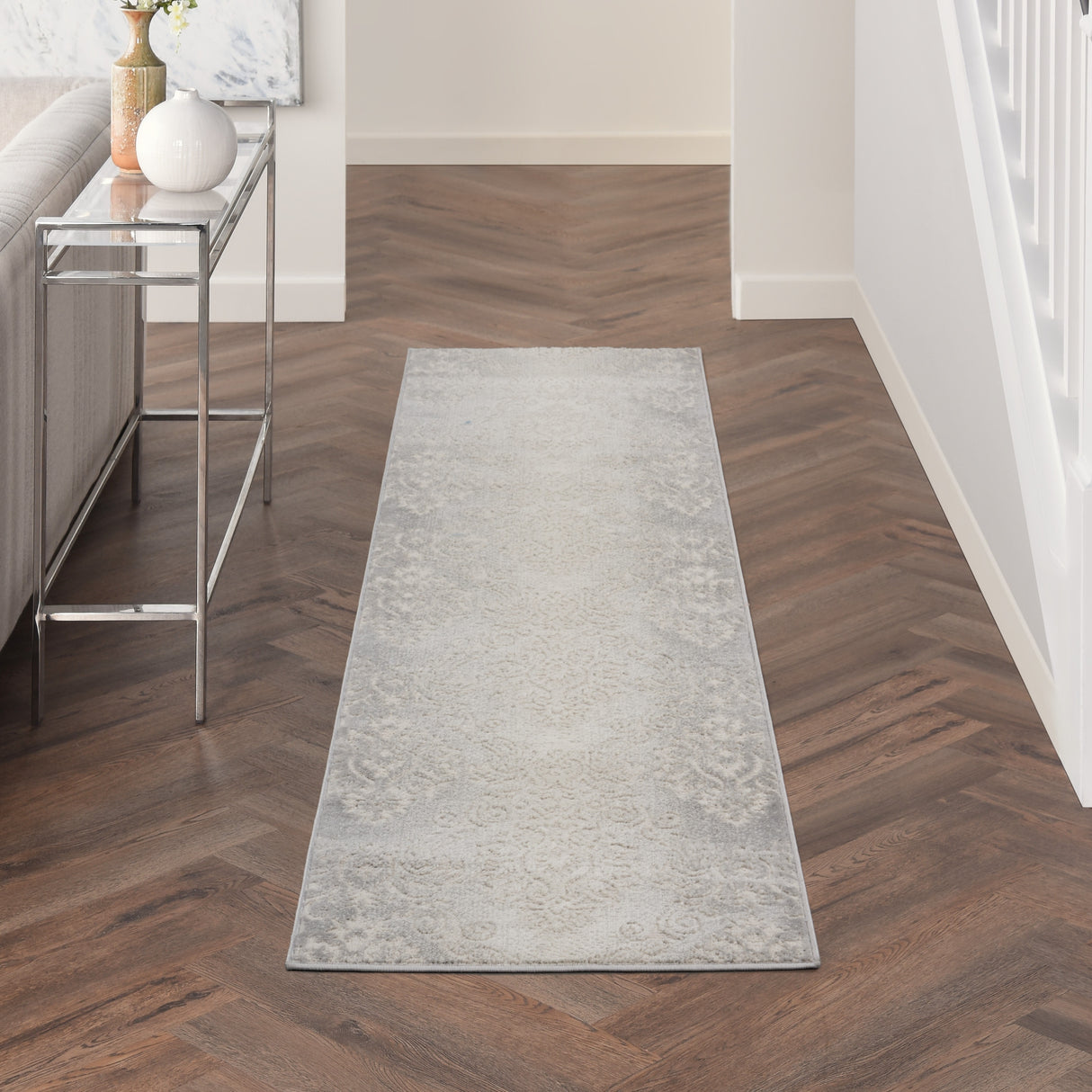 Nourison Elation Damask Pattern French Country Area Rug
