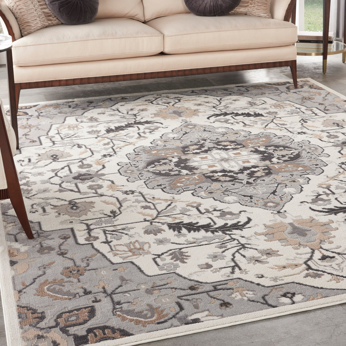 Nourison Elation Persian Floral Medallion Area Rug