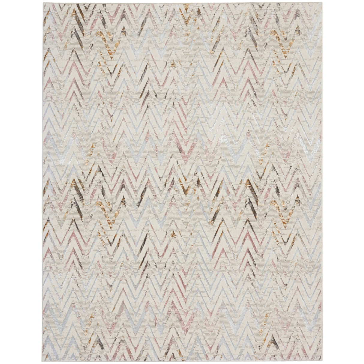 Nourison Glam Indoor Multicolored Chevron Area Rug