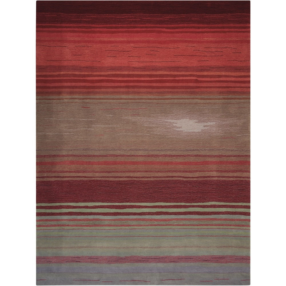 Nourison Contour Transitional Impressionist Horizontal Stripe Hand-tufted Area Rug