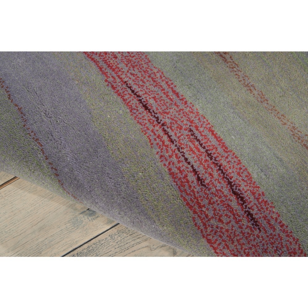 Nourison Contour Transitional Impressionist Horizontal Stripe Hand-tufted Area Rug