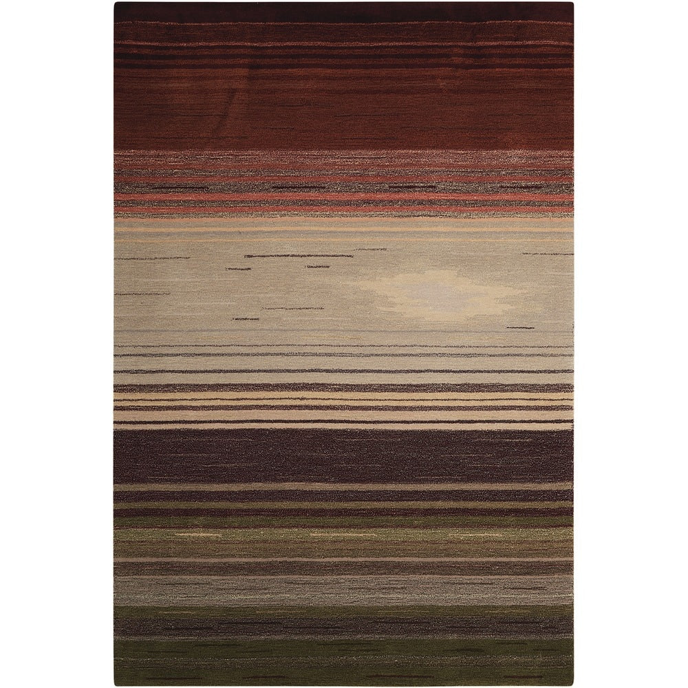 Nourison Contour Transitional Impressionist Horizontal Stripe Hand-tufted Area Rug