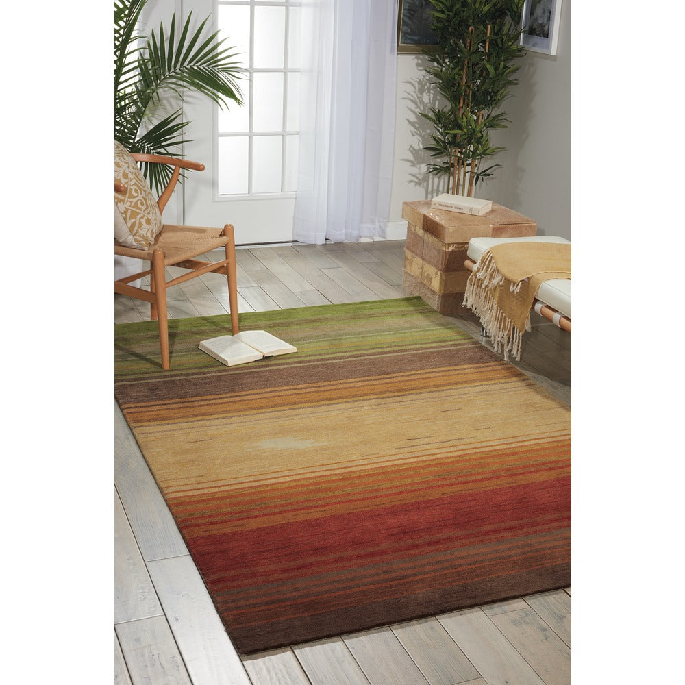 Nourison Contour Transitional Impressionist Horizontal Stripe Hand-tufted Area Rug