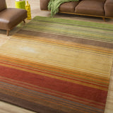 Nourison Contour Transitional Impressionist Horizontal Stripe Hand-tufted Area Rug