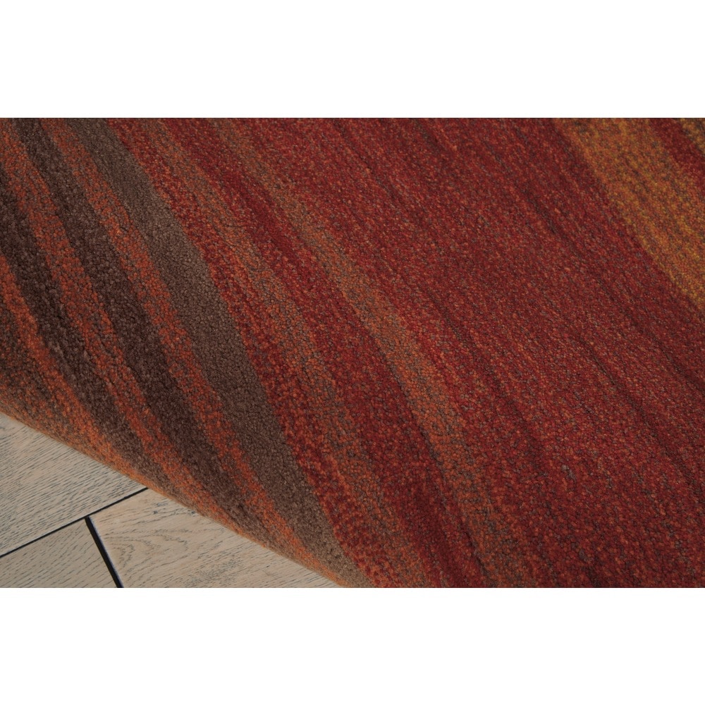 Nourison Contour Transitional Impressionist Horizontal Stripe Hand-tufted Area Rug