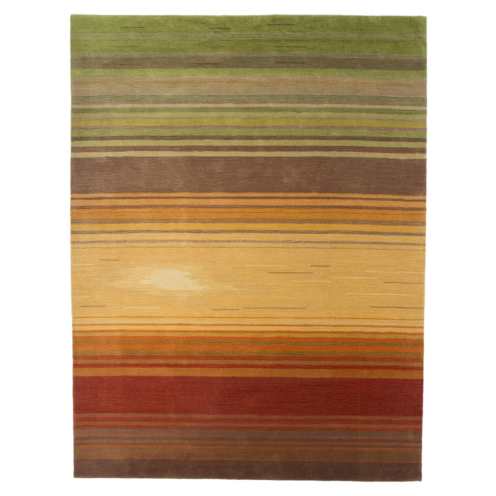 Nourison Contour Transitional Impressionist Horizontal Stripe Hand-tufted Area Rug
