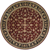 Nourison Hand-tufted Persian Floral Wool and Silk Burgundy Area Rug