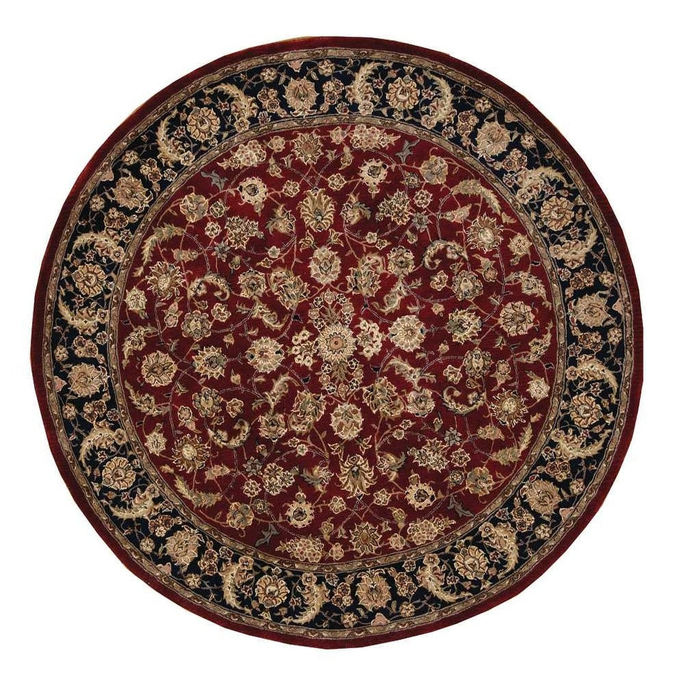 Nourison Hand-tufted Persian Floral Wool and Silk Burgundy Area Rug
