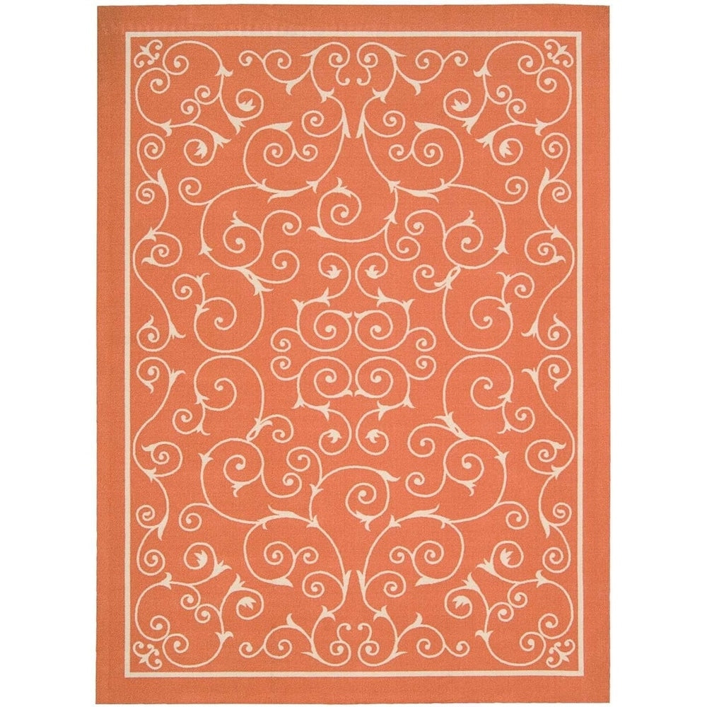 Nourison Scrolling Ivory Vines Indoor/ Outdoor Area Rug