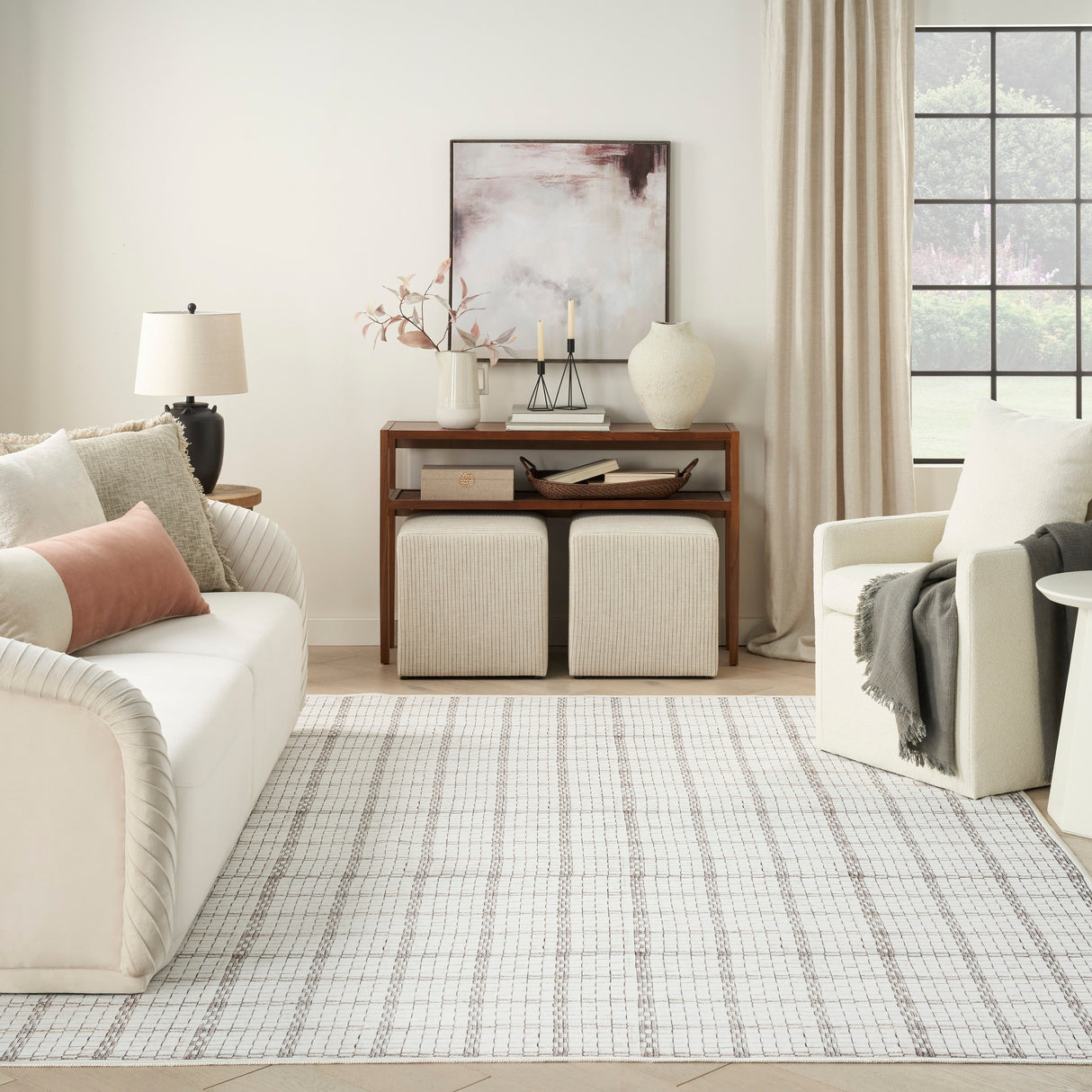 Nourison Washables Indoor Geometric Area Rug