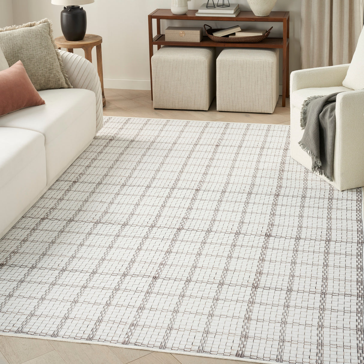 Nourison Washables Indoor Geometric Area Rug