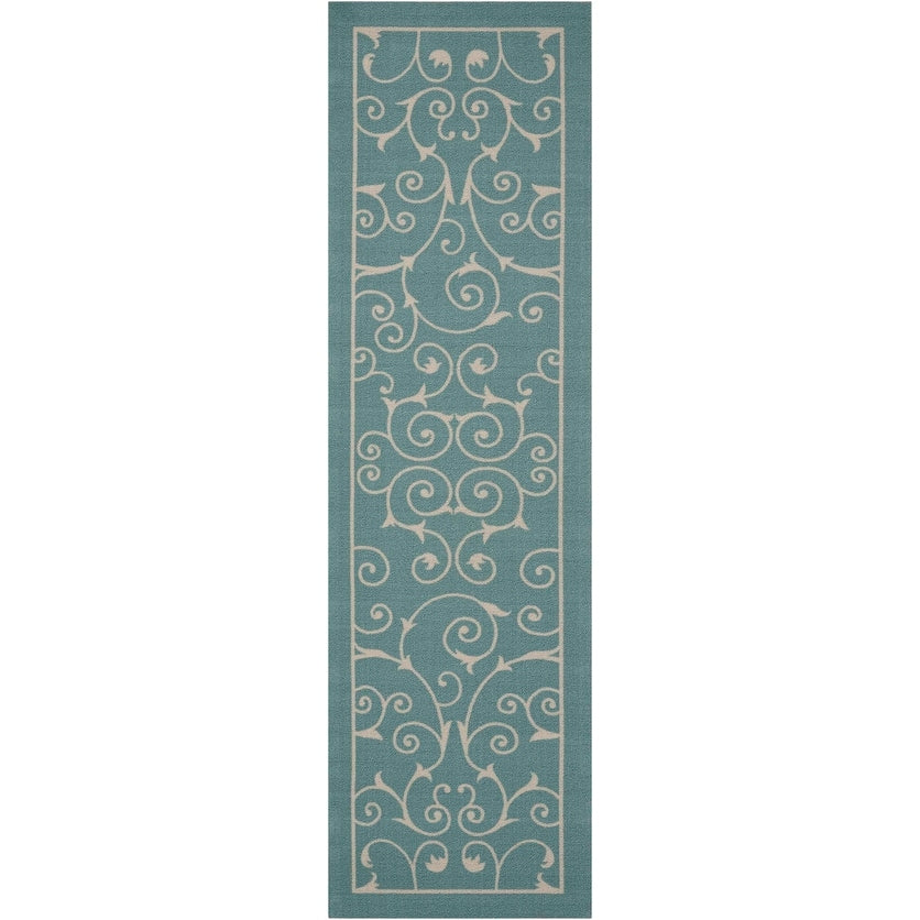 Nourison Scrolling Ivory Vines Indoor/ Outdoor Area Rug