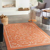 Nourison Scrolling Ivory Vines Indoor/ Outdoor Area Rug