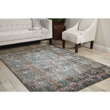 Nourison Karma Vintage Over-Dyed Medallion Area Rug
