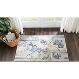 Nourison Somerset Vintage Watercolor Floral Pattern Area Rug