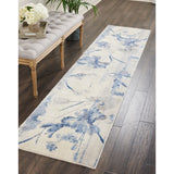 Nourison Somerset Vintage Watercolor Floral Pattern Area Rug