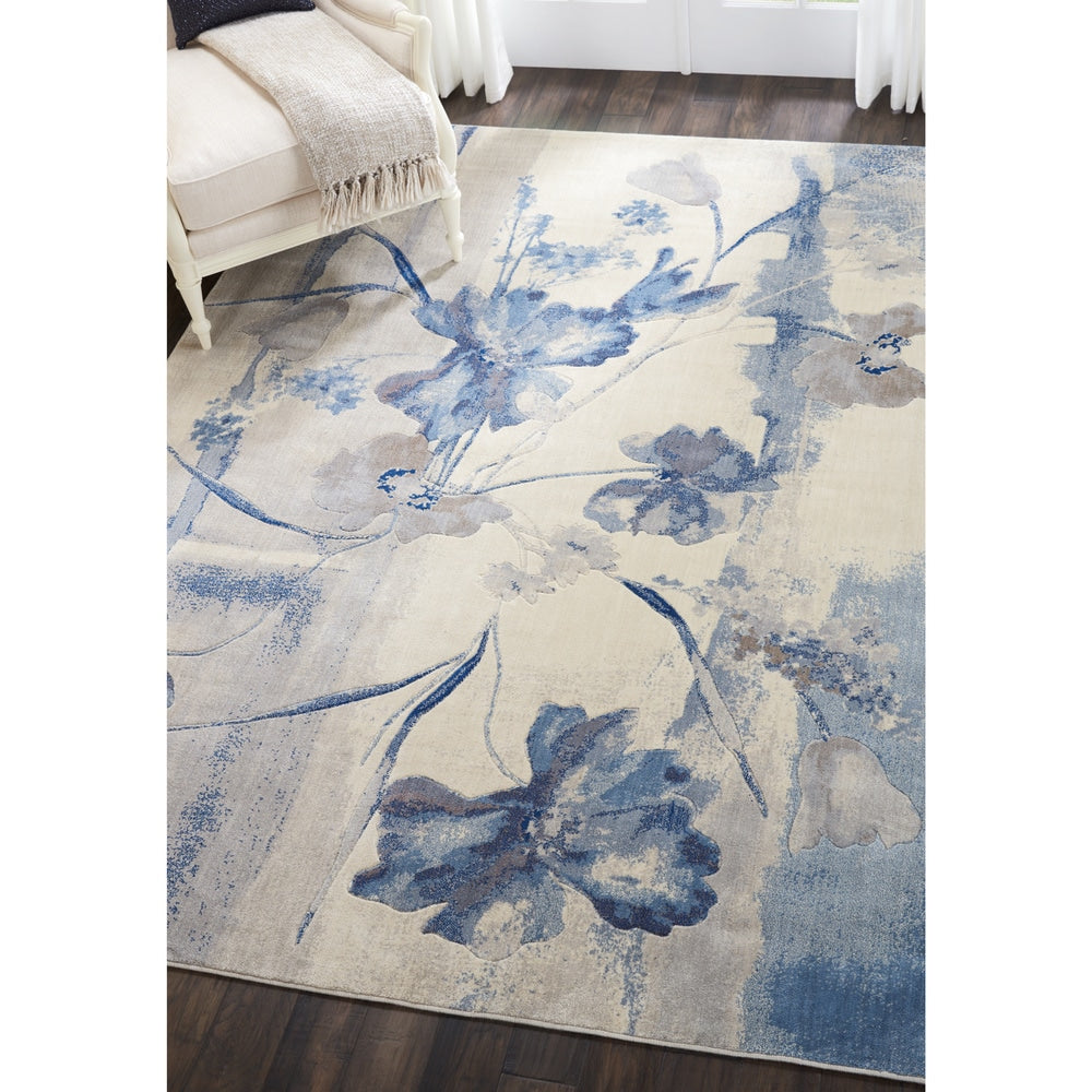 Nourison Somerset Vintage Watercolor Floral Pattern Area Rug