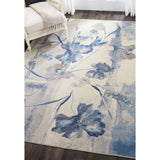 Nourison Somerset Vintage Watercolor Floral Pattern Area Rug