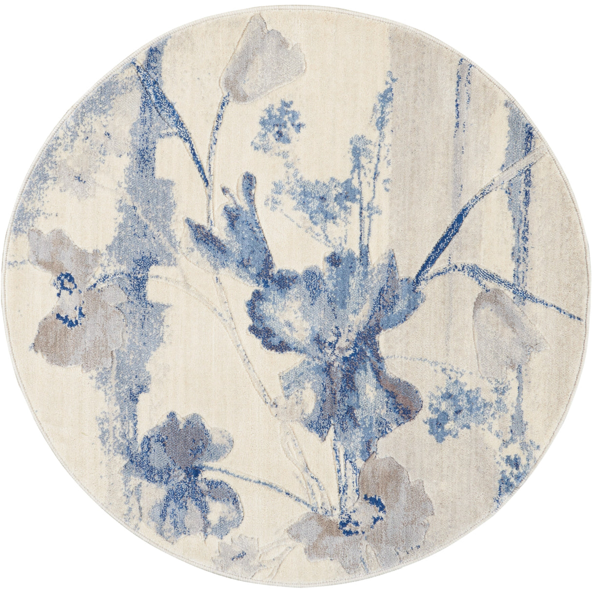 Nourison Somerset Vintage Watercolor Floral Pattern Area Rug
