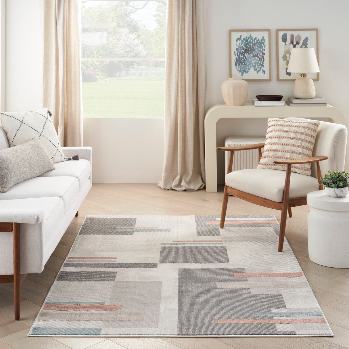 Nourison Thalia Modern Geometric Area Rug