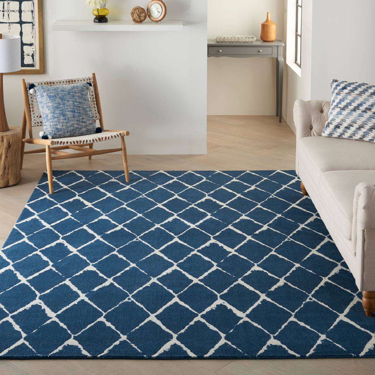 Nourison Twilight Contemporary Geometric Trellis Area Rug