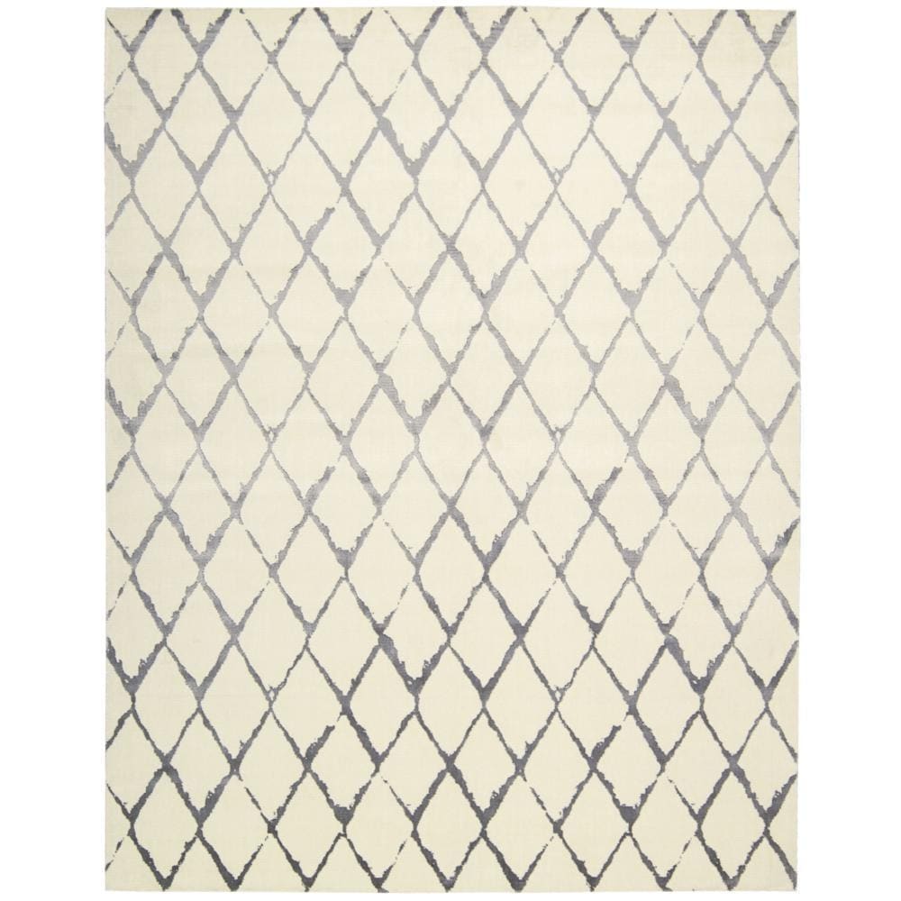 Nourison Twilight Contemporary Geometric Trellis Area Rug