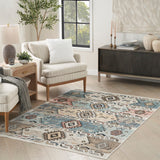 Nourison Washable Beauty Machine Washable Indoor only Multicolored Geometric Area Rug