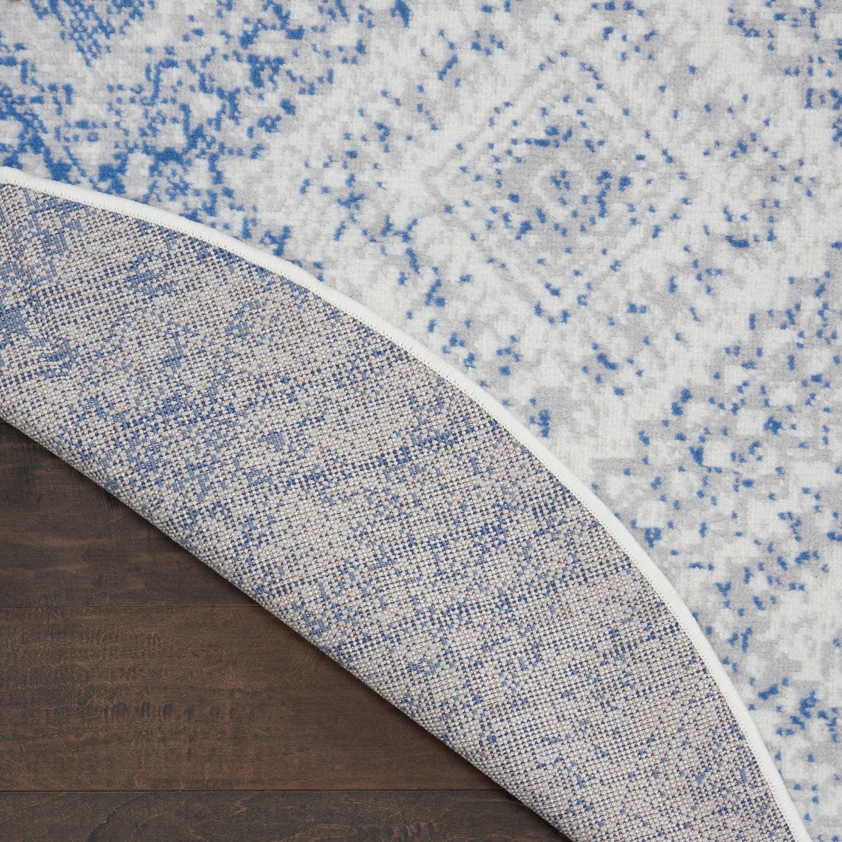 Nourison Whimsicle Boho Distressed Tribal Ivory Blue Area Rug