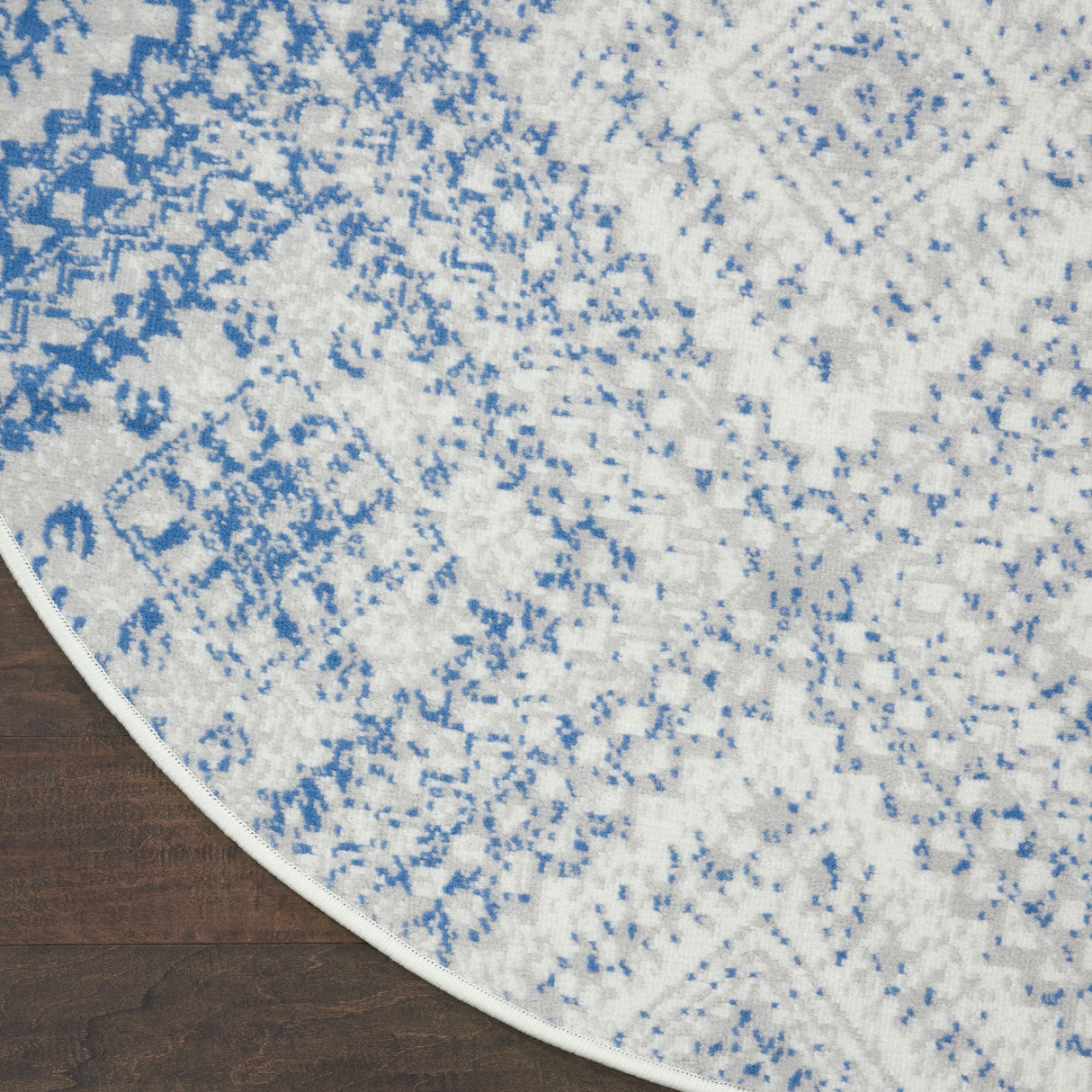 Nourison Whimsicle Boho Distressed Tribal Ivory Blue Area Rug