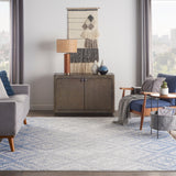 Nourison Whimsicle Boho Distressed Tribal Ivory Blue Area Rug