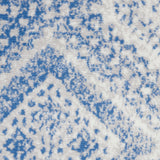 Nourison Whimsicle Boho Distressed Tribal Ivory Blue Area Rug