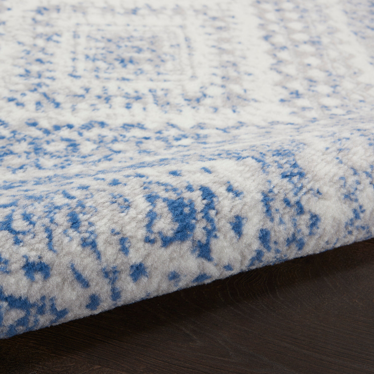 Nourison Whimsicle Boho Distressed Tribal Ivory Blue Area Rug