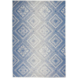 Nourison Whimsicle Boho Distressed Tribal Ivory Blue Area Rug