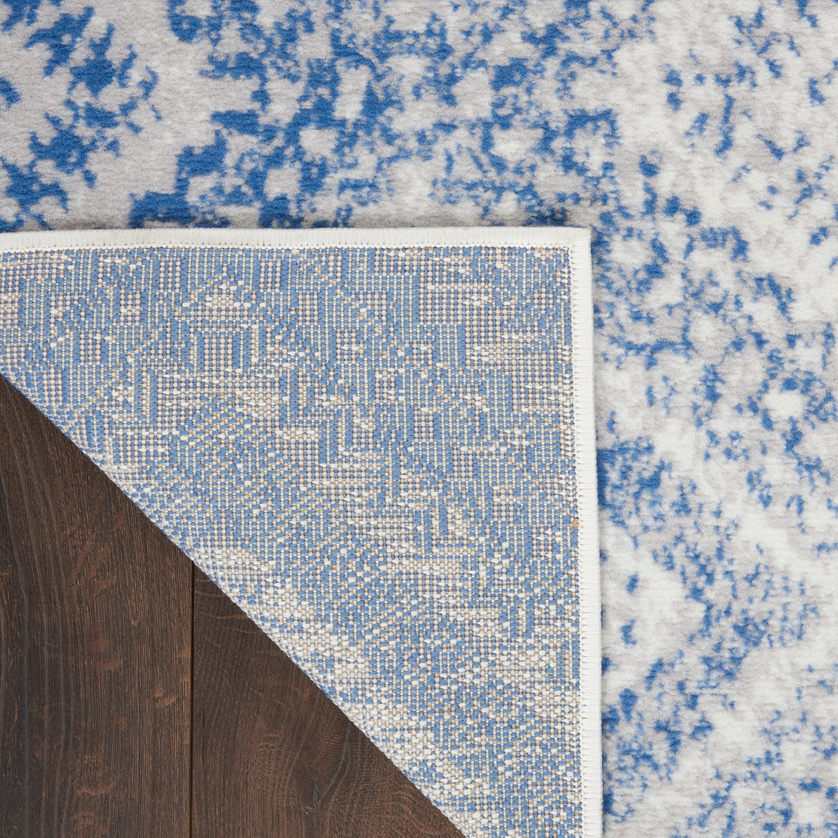 Nourison Whimsicle Boho Distressed Tribal Ivory Blue Area Rug