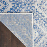 Nourison Whimsicle Boho Distressed Tribal Ivory Blue Area Rug
