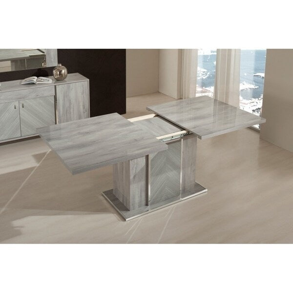 Nova Domus Alexa Italian Modern Grey Extendable Dining Table