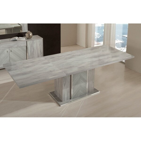 Nova Domus Alexa Italian Modern Grey Extendable Dining Table