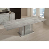 Nova Domus Alexa Italian Modern Grey Extendable Dining Table