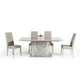 Nova Domus Alexa Italian Modern Grey Extendable Dining Table