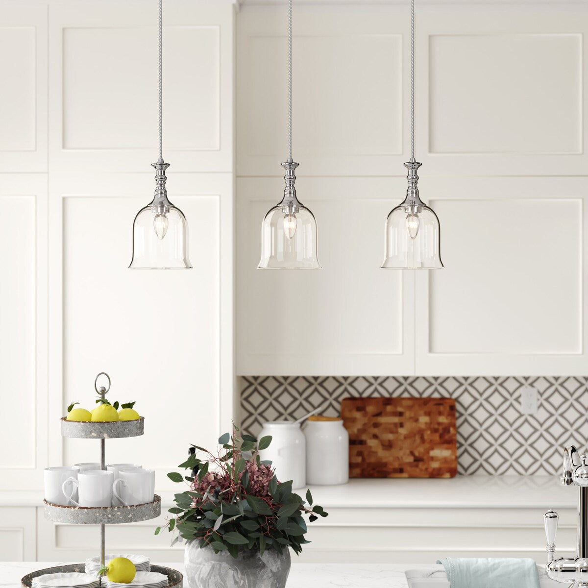 Nova Lighting One Light Mini Pendant Bahari Black - Exact Size
