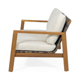 Nova Outdoor Acacia Loveseat with Wicker Accents by Christopher Knight Home