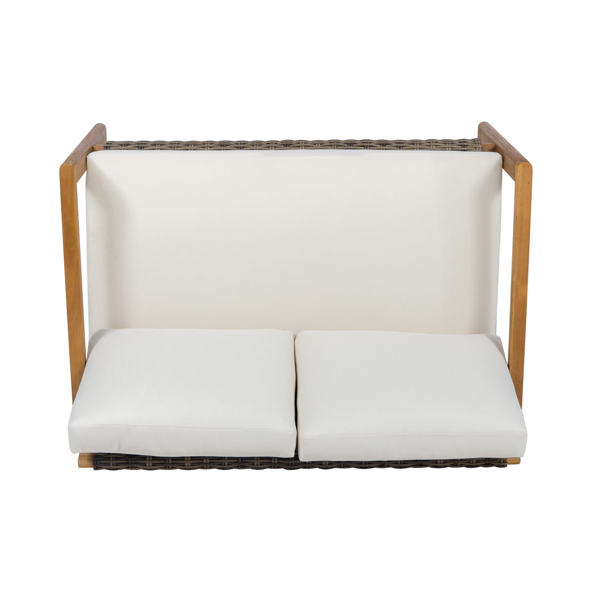 Nova Outdoor Acacia Loveseat with Wicker Accents by Christopher Knight Home