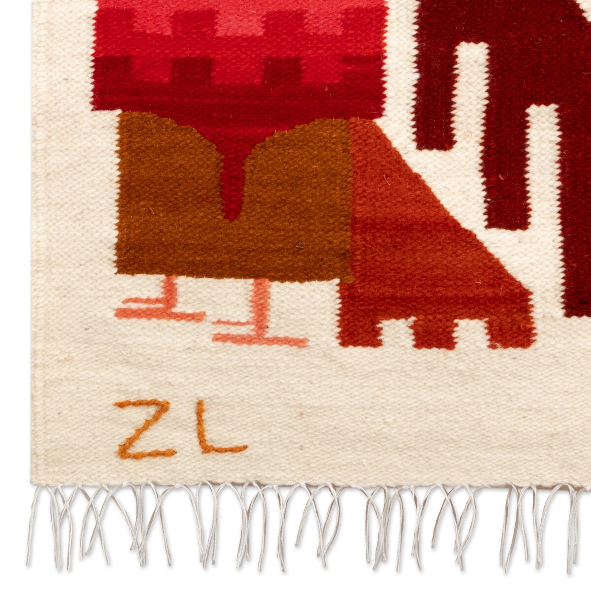 Novica Handmade Andean Owls Wool Blend Tapestry