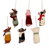 Novica Handmade Barnyard Bunch Wool Holiday Ornaments (Set Of 6)