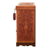 Novica Handmade Baroque Secrets Wood And Leather Jewelry Box
