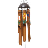 Novica Handmade Blooming Bamboo Bamboo And Coconut Shell Wind Chime