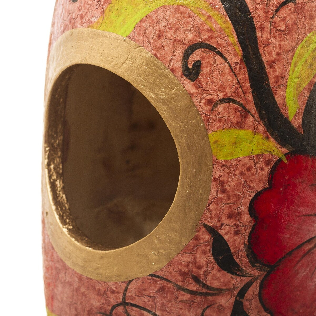 Novica Handmade Blossoms On Blush Hand Painted Gourd Birdhouse