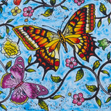 Novica Handmade Blue Winter Butterflies Reverse Painted Glass Decorative Box