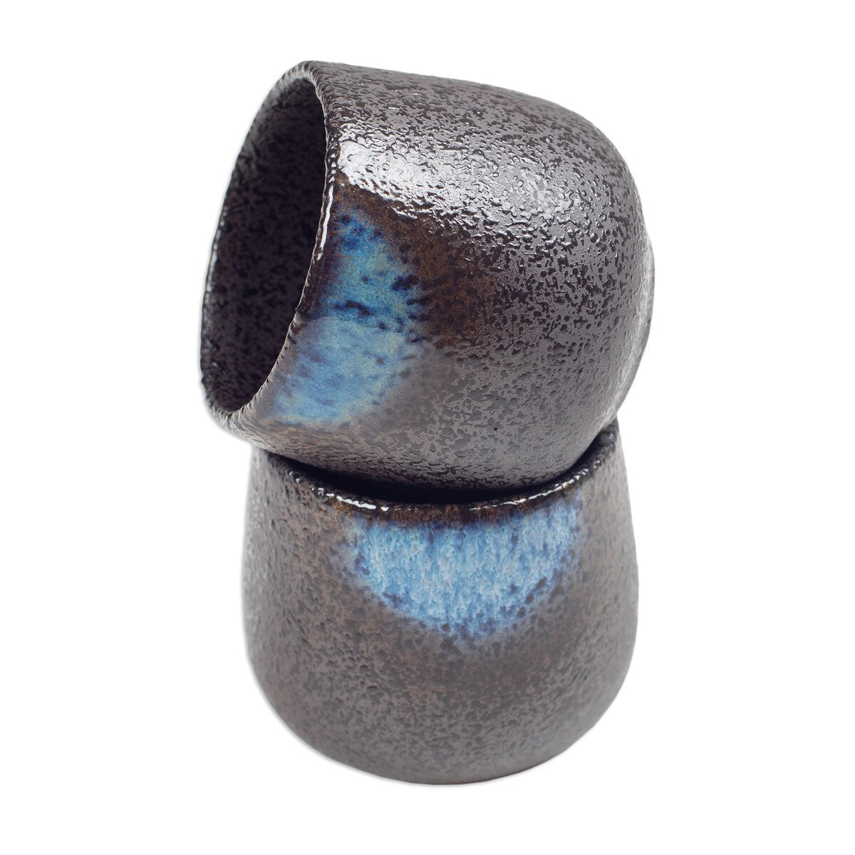 Novica Handmade Bohemian Satisfaction Ceramic Cups (Pair)